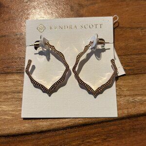 KENDRA SCOTT Miku Filigree Rose Gold Hoops Hoop Earrings ~ NWT!